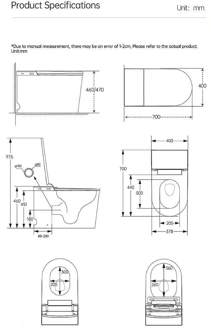 Valenno SmartTech Pro Instant - Heat Tornado Flush Smart Toilet - Intelligent Luxury