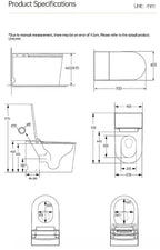 Valenno SmartTech Pro Instant - Heat Tornado Flush Smart Toilet - Intelligent Luxury