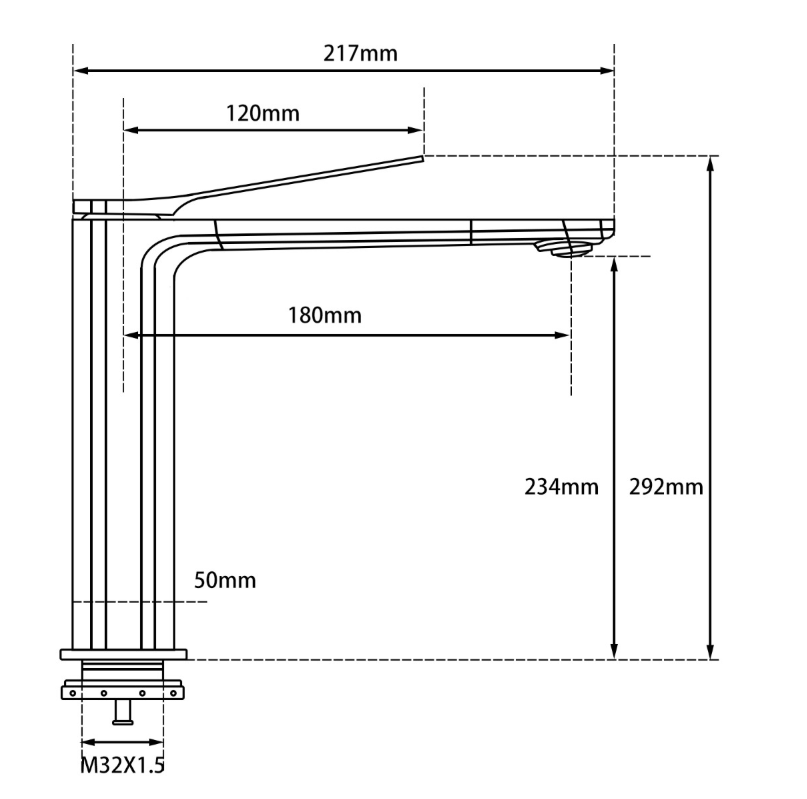 Rushy Tall Basin Mixer (Lead Free)