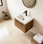 DE Wall-Hung Vanity in Walnut Oak - Premium Plywood Construction