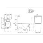 Tyson Series Toilet Suite, Rimless Flush Pan