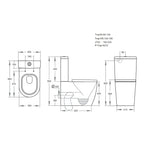 Titan Series Ambulant Toilet Suite, Box Rim Flush Pan