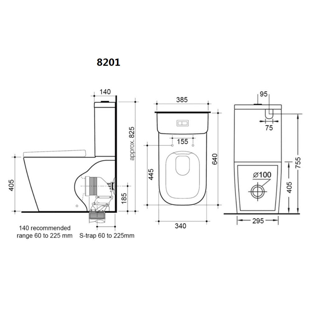 Rimless Wall Faced Toilet Suite 3