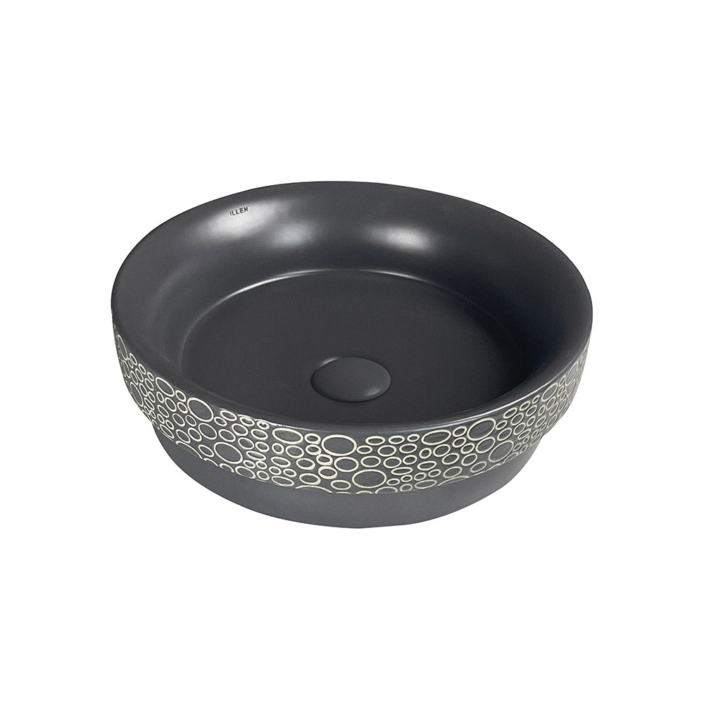 Round Above Counter With Pattern Basin