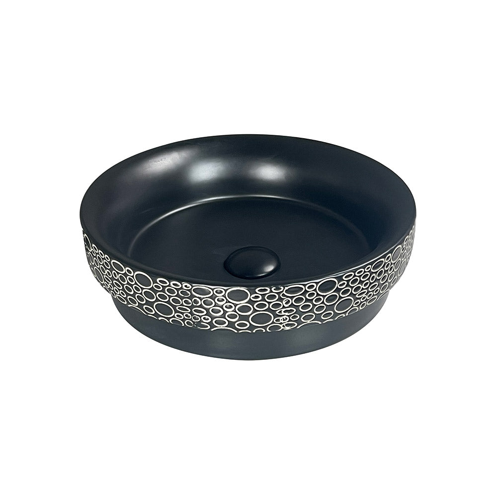 Round Above Counter With Pattern Basin