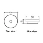 Round Above Counter With Pattern Basin