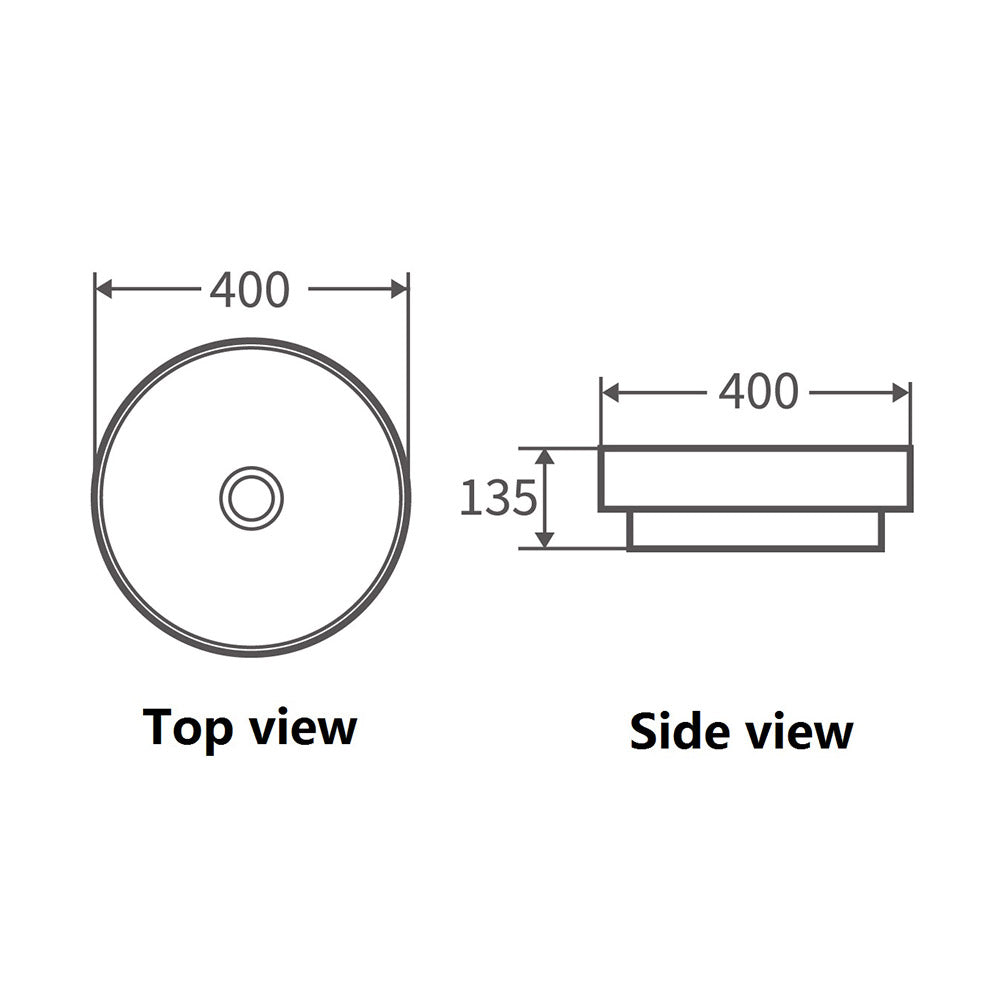 Round Above Counter With Pattern Basin