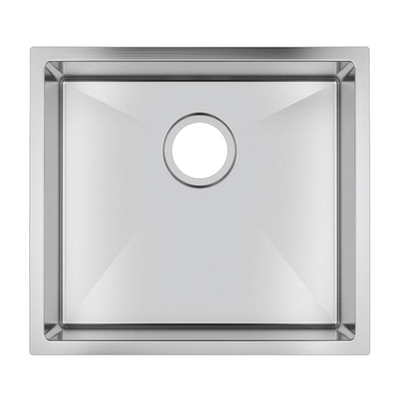 500x440x230mm Chrome Stainless Steel Single Bowl Kitchen Sink