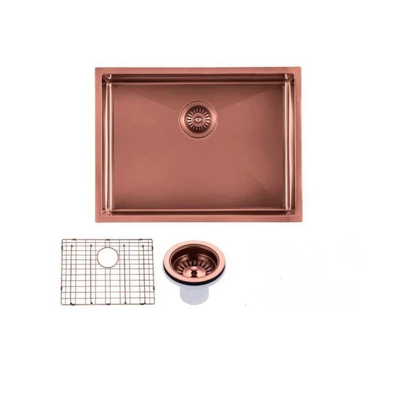 600x450x300mm Stainless Steel Copper Single Bowl Kitchen Sink